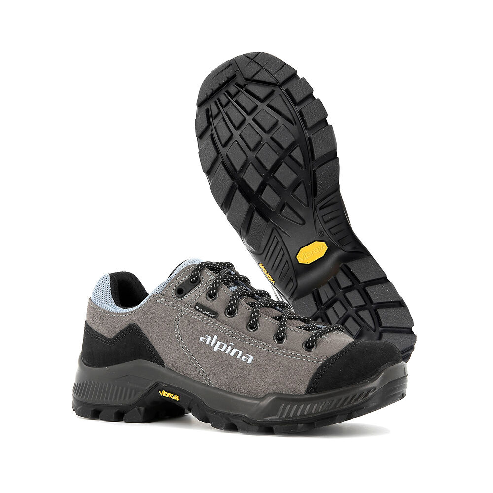 Vibram Sole Alpina Vento Low Womens Hiking Boots Grey/Black Australia (NAL729814)
